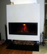 Hanging fireplace with an airflow system - 2011